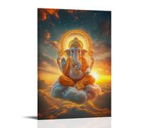 WJHJZQYY Poster God of Wisdom Art India Hindou Lord Gandeva - Décoration murale moderne à suspendre - 40 x 60 cm