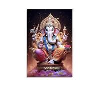 WJHJZQYY Poster « God of Wisdom » - Carte de vœux pour hindous - Décoration murale moderne à suspendre - 40 x 60 cm