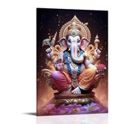WJHJZQYY Poster « God of Wisdom » - Carte de vœux pour hindous - Décoration murale moderne à suspendre - 60 x 90 cm