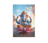 WJHJZQYY Poster God of Wisdom - Ganotshirt L'éléphant et sa divine - Décoration murale moderne à suspendre - 20 x 30 cm