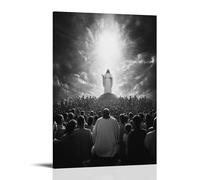 WJHJZQYY Poster mural moderne à suspendre Christ on the Mount, Blessing Those Who Mourn, While Light Pours from The Sky And Thousands Listen in Breathless Silence 30 x 45 cm