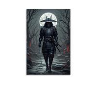 WJHJZQYY Poster Samouraï La nuit, guerriers fantômes combattants - Décoration murale moderne à suspendre - 50 x 75 cm