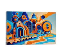WJHJZQYY Tapisserie mystique urbaine vibrante Art déco murale murale moderne à suspendre Affiche d'art 60 x 90 cm