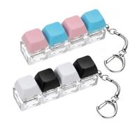 WJIAAA Lot de 2 claviers Fidget Toys pour adultes - Avec clavier - Avec son net - Pour la décompression - Consommation de temps (noir, blanc, bleu, rose)