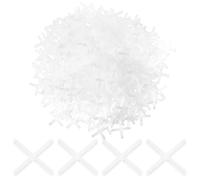 WJIAAA Lot de 500 croisillons blancs de 3 mm en PVC pour pose précise du carrelage sur le mur et le sol (1 mm)