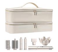 Wjiang Étui de Transport pour sèche-Cheveux Dyson Airwrap Supersonic - Sac de Rangement de Voyage Double Couche pour sèche-Cheveux Revlon Brosse et Accessoires, Beige, Portable