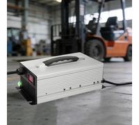 WJIANY Chargeur de Batterie pour Chariot Élévateur, 36 V 40 A Chargeur Intelligent Entièrement Automatique avec Prise Anderson et Affichage LED pour Autolaveuse,Argent,50A