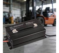 WJIANY Chargeur de Batterie pour Chariot Élévateur, 36 V 40 A Chargeur Intelligent Entièrement Automatique avec Prise Anderson et Affichage LED pour Autolaveuse,Noir,120A