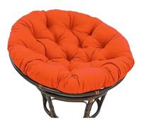 WJIAYAO Coussins de Chaise avec Dossier Coussin de siège Rond Simple avec Dossier for hamac Balcon, Housse d'extérieur(Orange,90x90cm)