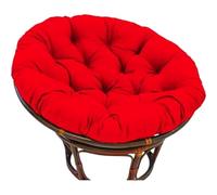 WJIAYAO Coussins de Chaise avec Dossier Coussin de siège Rond Simple avec Dossier for hamac Balcon, Housse d'extérieur(Red,60x60CM)