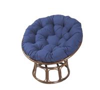 WJIAYAO Coussins de Chaise avec Dossier Coussin de siège Rond Simple avec Dossier for hamac Balcon, Housse d'extérieur(Blue,80x80cm)