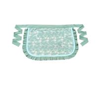 WJIAYAO Demi-Tabliers de bistrot Tablier Court brodé en Dentelle avec 2 Poches, Costume de Demoiselle d'honneur, Tablier à Taille en Coton réglable for Salle à Manger(Light Green)