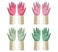 WJIAYAO Gants de nettoyage Gants de nettoyage cuisine durables en caoutchouc imperméables, gants sécurité for la maison, longs vaisselle Latex(Green,S)