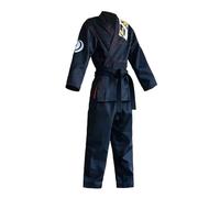 WJIAYAO Kimono de judo Uniforme professionnel de TaeKwonDo noir et blanc, vêtements de karaté d'arts martiaux Dobok for adultes et enfants(Black,XXXS-110CM)