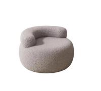 WJIAYAO Ottomane Salon Canapé Meubles de Repose-Pieds | Canapé paresseux Portable, petit tabouret doux, chaise à dossier ronde en laine d'agneau for salon intérieur et maison(Grey)