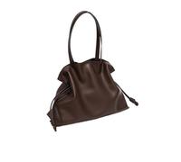 WJIAYAO Sac à Main Hobo Porté Epaule Femme Sacs à bandoulière extra larges en cuir for femmes, sac seau, fourre-tout cordon de créateur(Dark brown)