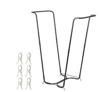 WJIAYAO Support pour sac poubelle de jardin Support pliable en alliage for sacs poubelle avec pince - Outils de jardinage et nettoyage