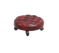 WJIAYAO Tabouret Bas Roulant Fauteuils de pédicure, Tabouret à poulie, Bas, Petite Chaise, Banc Rond, Salon, barbier, mobilier, beauté(Dark Red A 13 * 33CM)