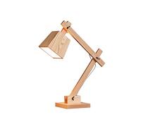 WJING Lampe de table réglable Lampe de bureau moderne en bois de frêne avec abat-jour en bois Interrupteur à bouton Lampe de lecture créative pour chambre à coucher Salon (Taille : Interrupteur à