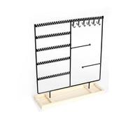 WJJKJH Jewelry Organizer Stand, Jewelry Holder, 4 Tier Earring Holder with 140 Holes Necklace Organizer for Necklace Bracelet Earring Ring(Nero)
