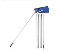 WJJKJH Râteau de toit télescopique de 6 m pour déneigement, avec tête de 66 cm de large et roues sans danger pour le toit, raquette de toit extensible en aluminium léger (bleu)