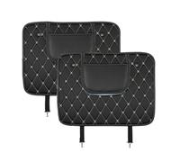 WJJQSB 2 Pièces Tapis Anti-Coups de Pied pour Siège de Voiture pour Mercedes Benz W177 A45 A35 A180, Protecteur Dossier Siège Voiture Anti-Saleté,Black-Short