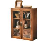 WJKBZQ Armoire à Comptoir en Bois avec Fenêtres en Acrylique, Buffet Console, Rangement pour Livres, pour Salon, Cuisine(A,3nd Floor)