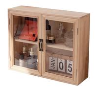 WJKBZQ Armoire à Comptoir en Bois avec Fenêtres en Acrylique, Buffet Console, Rangement pour Livres, pour Salon, Cuisine(B,2nd Floor)