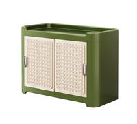 WJKBZQ Armoire Coulissante pour Garde-Manger, Étagère de Rangement pour Tasses, Armoire Console pour Salle à Manger, pour Ranger Les Condiments et la Vaisselle(Grün)