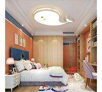 WJLL 24W Moderne LED Plafonnier Baleine avec Télécommande - Lampe de Plafond Acrylique Gradable pour Chambre d'Enfants [Niveau d'énergie A++], Blanc