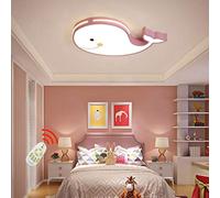 WJLL 24W Moderne LED plafonnier Enfants Baleine Lampe de Plafond Acrylique Gradation télécommande Lampe de Dessin animé Enfants Chambre Lampe de Plafond[Niveau d'énergie A ++],Rose