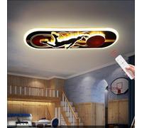 WJLL Plafonnier LED Basketball Design Lampe pour enfants Applique Murale Dimmable Lampes de plafond pour enfants LED 44W Skateboard Lumière garçon chambre à coucher Éclairage Intérieur Luminaires