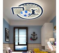 WJLL Plafonnier LED Football Dimmable 3000K-6000K Lampes de plafond pour enfants avec Télécommande,Éclairage de Plafond avec Fonction Veilleuse pour Chambre D'enfant,Chambre d'adolescent,Salon (55cm)