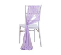 WJLYDM 10/50PCS Chiffon Chair Sashes Cover Aisle Decorations Draping Fabric Wrinkle-Free with Tie for Party Wedding Decorate Banquet pour Mariage, RéCeption, FêTe, HôTel(Purple,10 pcs)