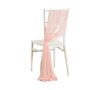 WJLYDM 10/50PCS Chiffon Chair Sashes Cover Aisle Decorations Draping Fabric Wrinkle-Free with Tie for Party Wedding Decorate Banquet pour Mariage, RéCeption, FêTe, HôTel(Pink,50pcs)