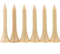 WJLYDM 100 pièces de Tees Golf en Bois, Supports Boules Tee, Longueur 42mm 54mm 70mm 83.0mm, Micro tête(Wooden Tees 54mm)