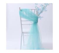 WJLYDM 6 Pcs ×2 Meter Chair Sashes Tulle Roll Decor White Organza Gauze Sheer Yarn Fabric for Birthday Party Wedding Events Decorations pour Mariage, RéCeption, FêTe, HôTel(Blue Green)