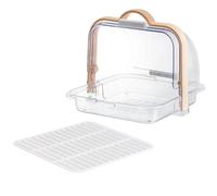 WJLYDM Boîtes de conservation hermétiques transparentes for bouteilles lait, boîtes à pain avec couvercle et poignée, anti-poussière, for pâtisserie