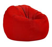 WJLYDM Housse de Pouf en Velours côtelé sans Rembourrage, for Salon, Coin Jeu, Film pour Chambre à Coucher, Bureau(Red,D90cm-3ft-cover)