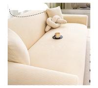 WJLYDM Housse de Protection for canapé d'angle en Velours côtelé, Extensible et réglable, Anti-griffures Chat, for 1, 2, 3 ou 4 Places(White,3 Seater 190-230cm)
