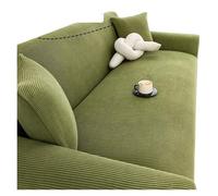 WJLYDM Housse de Protection for canapé d'angle en Velours côtelé, Extensible et réglable, Anti-griffures Chat, for 1, 2, 3 ou 4 Places(Green,3 Seater 190-230cm)