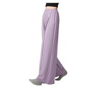 WJLYDM Pantalon de danse à jambes larges for femmes, moderne, taille haute, for filles, classique, jazz, yoga Pour Les Loisirs, Le Travail And Le Bureau(Purple,XL 164-168CM)