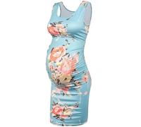 WJLYDM Robes De Maternité Sans Manches For Femmes, Robe Débardeur, Grossesse Mama Shower(Blue,XL)