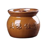 WJLYDM Tasse à ragoût séparée par eau, tasse soupe en céramique avec couvercle, petite marmite, nid d'oiseau d'hôtel, bol œufs cuits la vapeur for une portion(10x8.3cm)