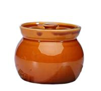 WJLYDM Tasse à ragoût séparée par eau, tasse soupe en céramique avec couvercle, petite marmite, nid d'oiseau d'hôtel, bol œufs cuits la vapeur for une portion(11.4x8.5cm)