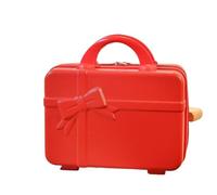 WJLYDM Trousse de Maquillage à Main 14 ", Petite Mallette Rangement légère, Valise Voyage(Red)