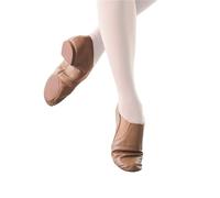 WJLYDM Twin Slip on Jazz Dance Shoes Split Sole Black Tan Boy Chaussures for Femmes Ballet Moderne Contemporain(Tan,39)