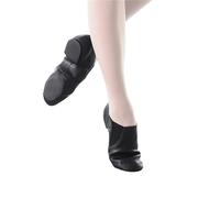 WJLYDM Twin Slip on Jazz Dance Shoes Split Sole Black Tan Boy Chaussures for Femmes Ballet Moderne Contemporain(Black,42)