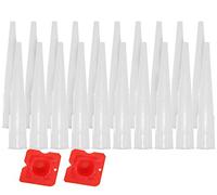 WJMY 20 Pièces Canule Silicone Embout de Calfeutrage Buse Silicone Cartouche Douilles,Embout Silicone pour Pistolet Silicone (Blanc)