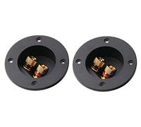 WJMY Bornier Haut Parleur 2 Voies Bornier Enceinte 2pcs Enceinte Terminal Binding Post pour Subwoofer Fiches Câble Bornes